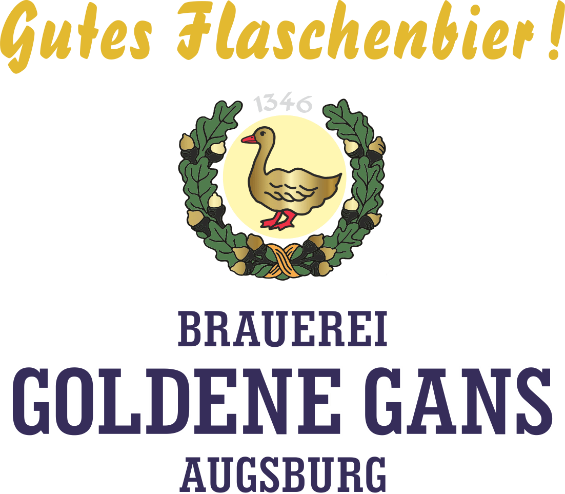 Das Logo der Brauerei zur goldenen Gans
